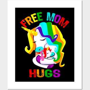 Free Mom Hugs LGBT Gay Pride Posters and Art